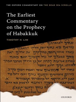 cover image of The Earliest Commentary on the Prophecy of Habakkuk